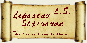 Leposlav Šljivovac vizit kartica